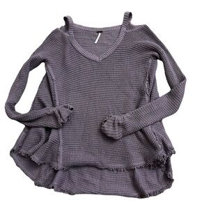 Free People Purple Moonshine Cold Shoulder Sweater Size Extra Small